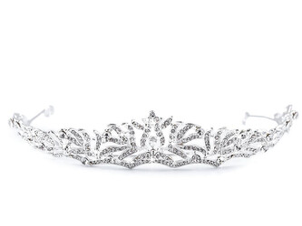 Štrasová korunka do vlasů s očky - 1 ks - crystal