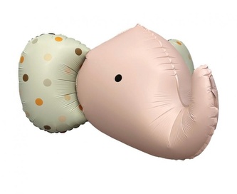Foliový balonek 3D Slon, růžový 63 x 50 cm