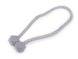 Dekorační úvaz / šňůra na závěsy s magnetem - 2 ks - 3 šedá