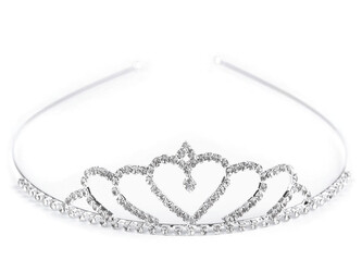 Štrasová čelenka / korunka do vlasů - 12 ks - 7 crystal