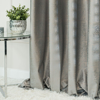 Dekorační vzorovaný závěs s kroužky ELEONORA šedá 140x250 cm (cena za 1 kus) MyBestHome