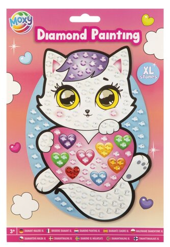 Diamantový obrázek, XL kamínky, kočka