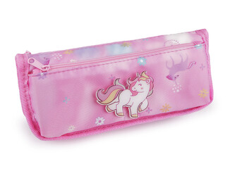 Pouzdro / penál jednorožec, Love 21,5x9 cm - 1 ks - 1 růžová sv. jednorožec