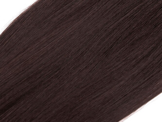 Vlasový příčesek s vlásenkou a stuhou - 1 ks - 2 hnědá