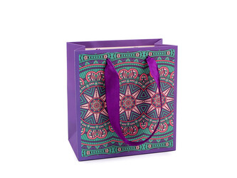 Dárková taška mandala - 12 ks - 4 fialová