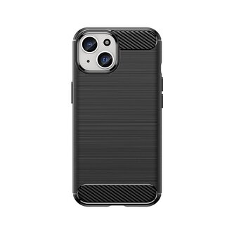 Elastyczne etui Carbon Case z wzorem karbon do iPhone 15 - czarne