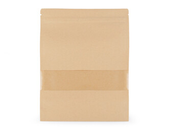 Papírový sáček s průhledem, velký - 50 ks - 2 přírodní