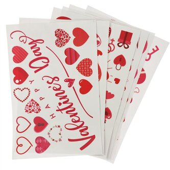 Walentynkowa dekoracja okna elektrostatyczna MIX Walentynkowa dekoracja okna elektrostatyczna MIX