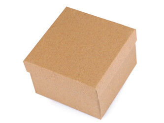 Krabička na hodinky 9x9 cm - 12 ks - hnědá přírodní