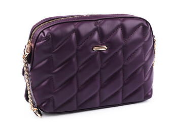Kabelka crossbody prošívaná 24x17 cm - 1 ks - 7 amarant