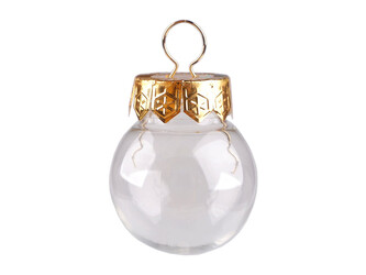 Baňka k dozdobení Ø4 cm - 10 ks - 2 transparent zlatá