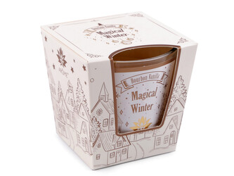 Vonná svíčka ve skle 120 g - 12 ks - 11 (Magical Winter) krémová světlá