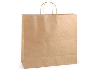 Papírová taška 40x43 cm - 25 ks - hnědá přírodní