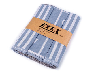 Bavlněná utěrka 50x70 cm egyptská bavlna - 3 ks - 12 modrá jemná