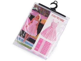 Karnevalový kostým Barbie - dívčí - 1 ks - 4 (vel. XL) růžová sv.