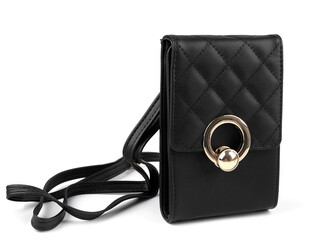 Peněženka s kapsou na mobil přes rameno crossbody 11x17 cm - 1 ks - 2 černá