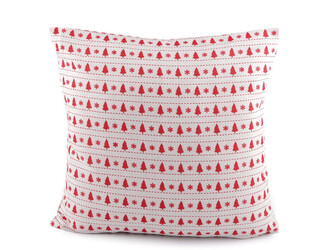 Vánoční povlak na polštář 45x45cm bavlněný - 1 ks - 1 červená červená
