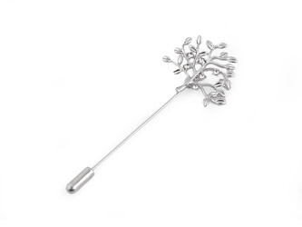 Ozdobný špendlík strom života - 12 ks - platina