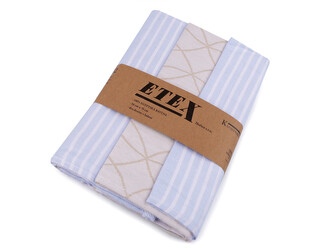 Bavlněná utěrka 50x70 cm egyptská bavlna - 3 ks - 6 modrá světlá