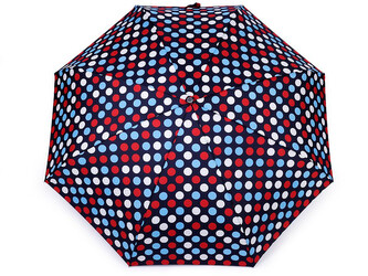 Dámský mini skládací deštník puntík - 1 ks - 3 modrá tmavá