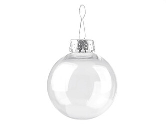 Baňka k dozdobení Ø6 cm - 6 ks - 1 transparent stříbrná