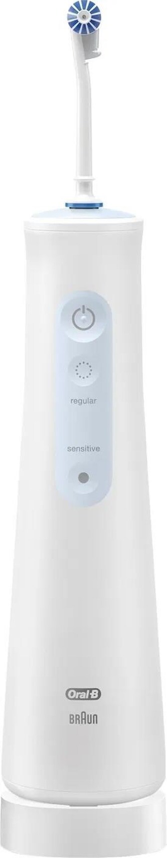 Oral-B Aquacare 4 ústní sprcha, 4 režimy, 2 intenzity, šetrná k rovnátkům, technologie Oxyjet, bezdrátový provoz