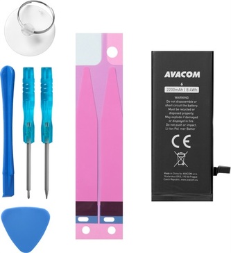 Baterie pro Apple iPhone 6 - vysokokapacitní, Li-Ion 3,82V 2200mAh (náhrada 616-0808)