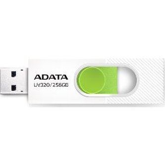 ADATA Flash Disk 256GB UV320, USB 3.2, bílo-zelená