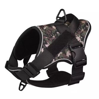Taktický postroj pro psa Oxford Premium M Night