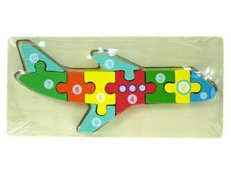 Dřevěná skládačka, letadlo;,