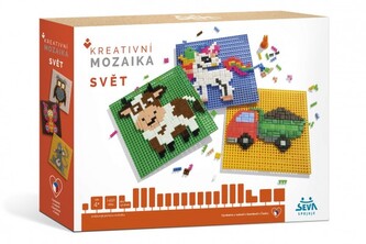Kreativní mozaika Svět plast 1450 dílků v krabici 31,5x22,5x7cm