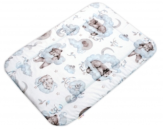 Přebalovací podložka 50x70 cm, bavlna, Zvířátka na mráčku, Baby Nellys, modrá
