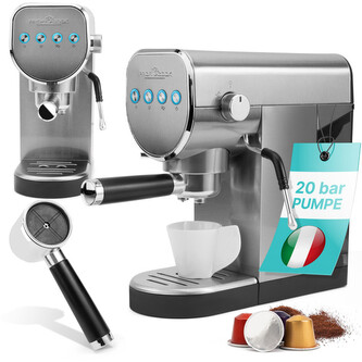 ProfiCook ES-KA 1265 espresso 2v1 (20 barů),pákové, nástavec na kapsle ProfiCook ES-KA 1265 espresso 2v1 (20 barů),pákové, nástavec na kapsle