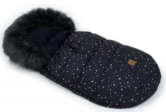 Zimní fusak Lux s kožešinkou, Galaxie 50 x 100cm - černý Zimní fusak Lux s kožešinkou, Galaxie 50 x 100cm - černý