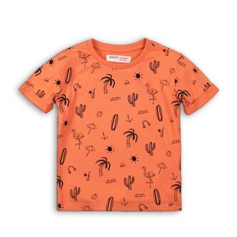 Tričko chlapecké s krátkým rukávem, Minoti, TB TSHIRT 6, oranžová - 68/80