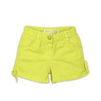 Kraťasy dívčí bavlněné, Minoti, 2SHORT 1, žlutá - 104/110