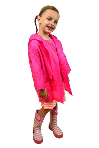 pláštěnka PVC neonová, Pidilidi, PL0065-03, růžová - 128