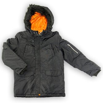 Kabát chlapecký Parka, Minoti, WORD 3, černá - 152/158