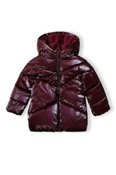 Kabát dívčí prošívaný Puffa s chlupatou podšívkou, Minoti, 16coat 23, fialová - 92/98