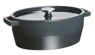 KASTROL LITINOVÝ S POKL. PYREX 6L, 33X25CM, ŠEDÁ - doprava zdarma