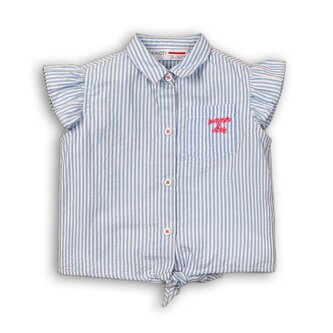 Košile dívčí na zavazování, Minoti, Hut 5, modrá - 68/80