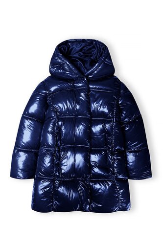 Kabát dívčí prošívaný Puffa, Minoti, 16coat 7, modrá - 140/146
