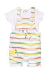 Kojenecky set - body a kraťasy, Minoti, Smiling 7, bílá - 56/62