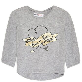Tričko dívčí s dlouhým rukávem, Minoti, GTP 1, šedá - 68/80