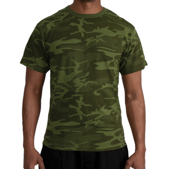 Pánské tričko Rothco, Green Camo, 2XL