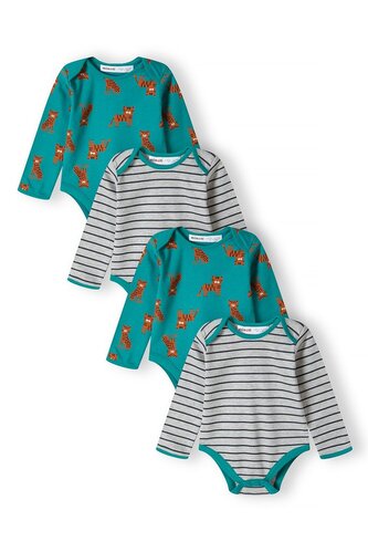 Body kojenecké 4pack, Minoti, 15mbaby 9, modrá - 68/74