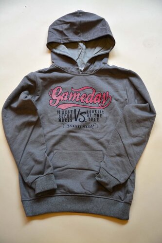 mikina chlapecká s kapucí, Wendee, ozfb11145-2, šedá - 152