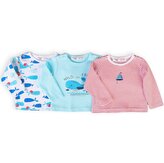 Tričko kojenecké s dlouhým rukávem 3pack, Minoti, Ship 8, kluk - 68/74