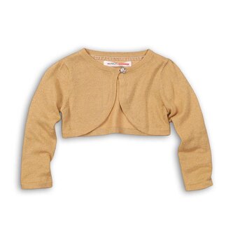 Svetr dívčí bolerko, Minoti, WONDER 6, zlatá - 98/104