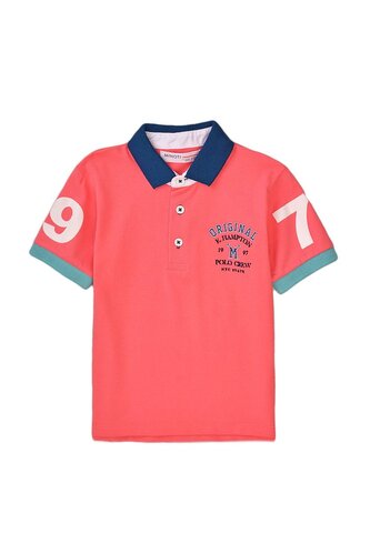 Tričko chlapecké Polo s krátkým rukávem, Minoti, Resort 4, růžová - 104/110